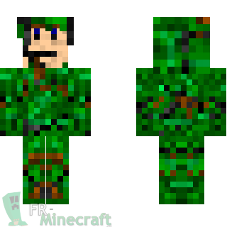 Aperçu de la skin Minecraft Camouflage gazon