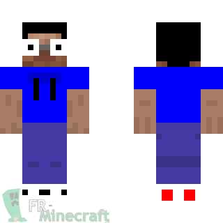 Aperçu de la skin Minecraft Garçon avec des lunettes