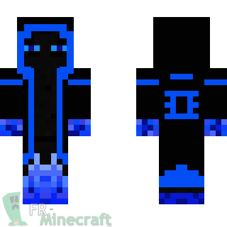 Aperçu de la skin Minecraft Enderman Style Bleu