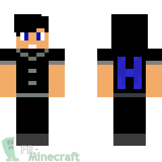 Aperçu de la skin Minecraft Garçon yeux bleu