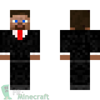 Aperçu de la skin Minecraft Steve en Costume Cravate