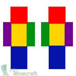 Aperçu de la skin Minecraft Multicolore
