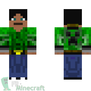 Aperçu de la skin Minecraft Garçon avec tee-shirt vert