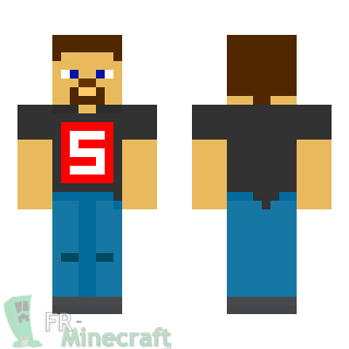 Aperçu de la skin Minecraft Steve développeur