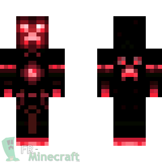 Aperçu de la skin Minecraft Red Creeper TRON