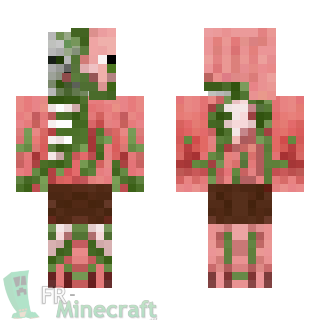 Aperçu de la skin Minecraft Cochon zombie