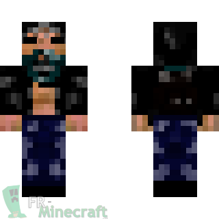 Aperçu de la skin Minecraft Homme aux cheveux noirs