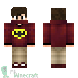 Aperçu de la skin Minecraft Garçon veste Batman