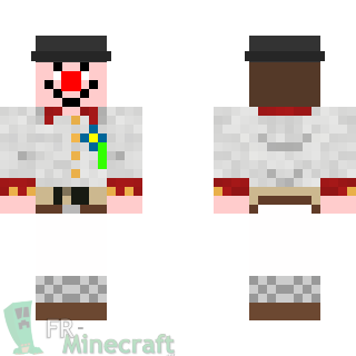 Aperçu de la skin Minecraft Clown