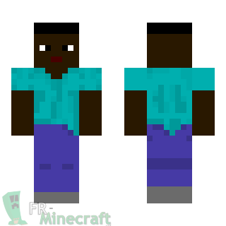 Aperçu de la skin Minecraft Steve noir
