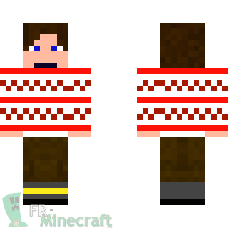 Aperçu de la skin Minecraft garçon habiller pour noël