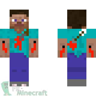 Aperçu de la skin Minecraft steve même pas mort !!