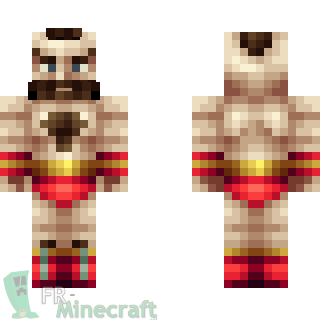 Aperçu de la skin Minecraft Zangief - Street Fighter