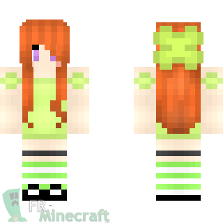 Aperçu de la skin Minecraft Fille aux cheveux roux