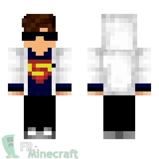 Aperçu de la skin Minecraft Garçon T-shirt superman