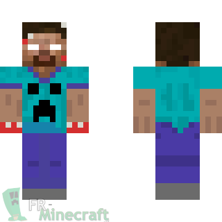 Aperçu de la skin Minecraft Herobrine TShirt Creeper