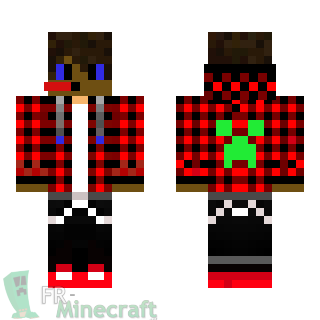 Aperçu de la skin Minecraft Garçon veste rouge
