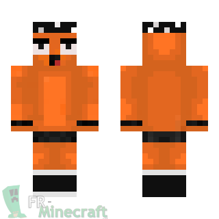 Aperçu de la skin Minecraft Homme orange