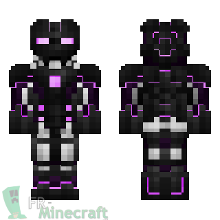 Aperçu de la skin Minecraft Robot Violet