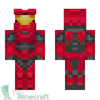 Aperçu de la skin Minecraft Spartan Rouge - Halo