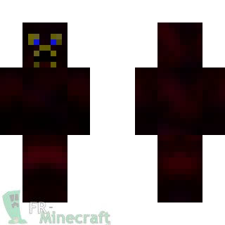 Aperçu de la skin Minecraft Creeper rouge de nuit