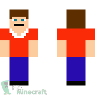Aperçu de la skin Minecraft Homme en T-Shirt rouge