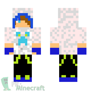 Aperçu de la skin Minecraft Garçon pull à capuche bleu
