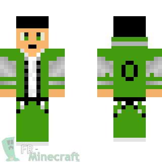 Aperçu de la skin Minecraft Garçon en vert