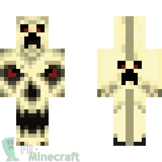 Aperçu de la skin Minecraft Creeper squelette et casques