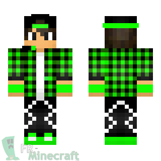Aperçu de la skin Minecraft Garçon chemise verte