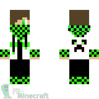 Aperçu de la skin Minecraft Garçon cagoulé