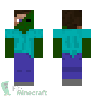 Aperçu de la skin Minecraft Steve-zombie