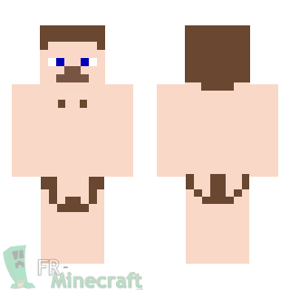 Aperçu de la skin Minecraft Steve dénudé