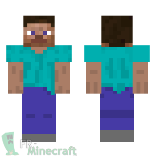 Aperçu de la skin Minecraft New Steve