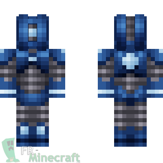 Aperçu de la skin Minecraft Robot bleu foncé