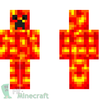 Aperçu de la skin Minecraft Creeper de lave