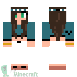 Aperçu de la skin Minecraft Femme avec bandeau
