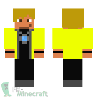 Aperçu de la skin Minecraft Homme blond veste jaune