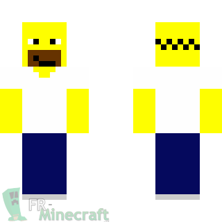 Aperçu de la skin Minecraft Homer Simpson Simplifié