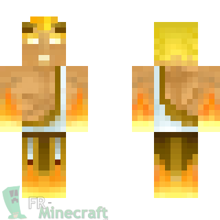 Aperçu de la skin Minecraft Hélios le dieu Soleil