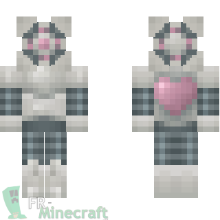 Aperçu de la skin Minecraft Robot Cube Love - Portal