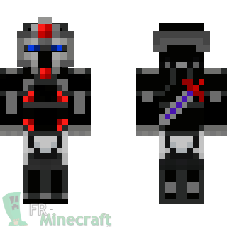 Aperçu de la skin Minecraft Chevalier Noir