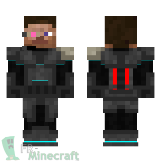 Aperçu de la skin Minecraft Steve armure du futur