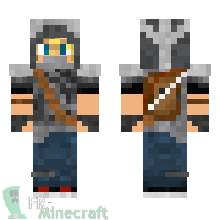 Aperçu de la skin Minecraft Guerrier en armure