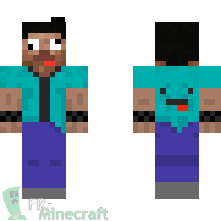 Aperçu de la skin Minecraft Steve fou