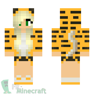 Aperçu de la skin Minecraft Fille déguisée en tigre