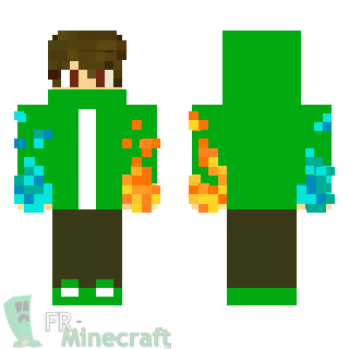 Aperçu de la skin Minecraft Garçon pull vert