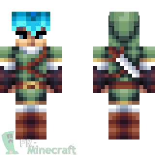 Aperçu de la skin Minecraft Link au cheveux geler - Zelda