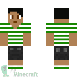 Aperçu de la skin Minecraft Garçon marinière verte