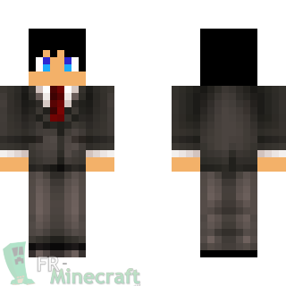 Aperçu de la skin Minecraft Homme en costard